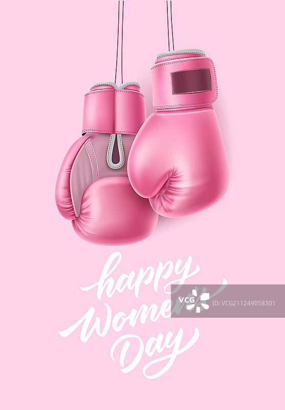 3月8日妇女节快乐字母手套盒图片素材
