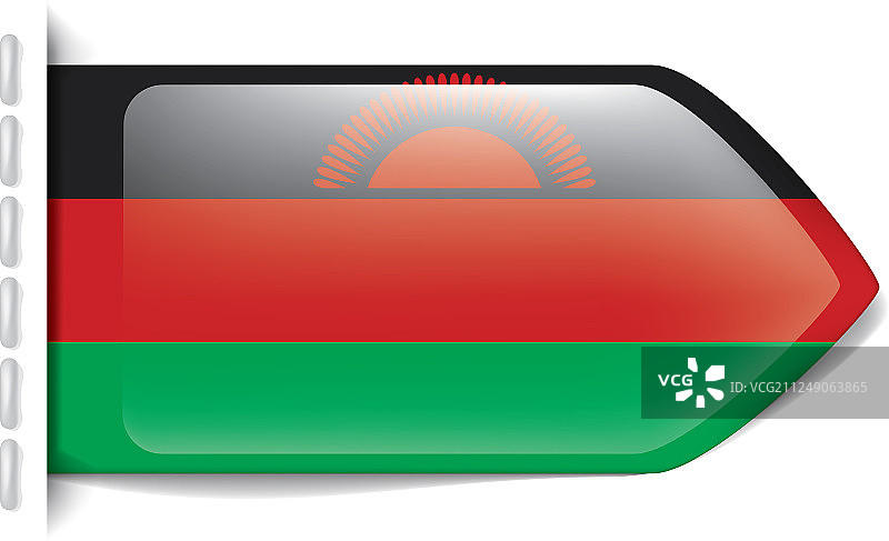 马拉维国旗上有白色图片素材