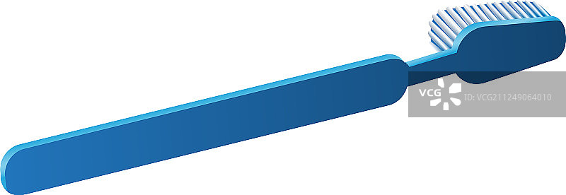 蓝色牙刷卡通图标图片素材