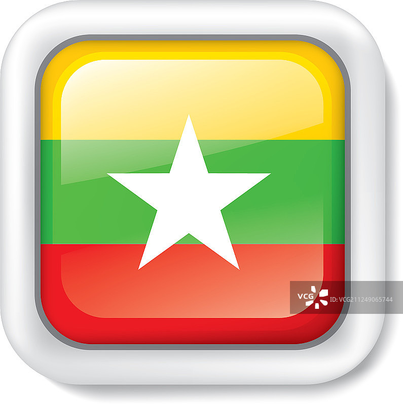 缅甸国旗上有白色图片素材