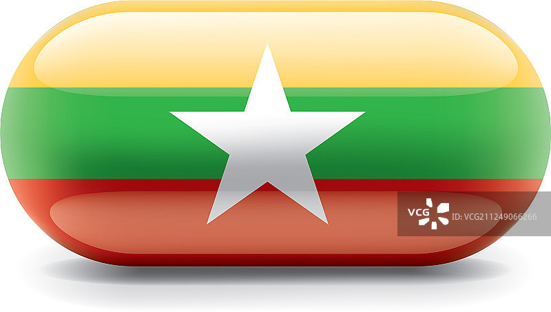缅甸国旗上有白色图片素材