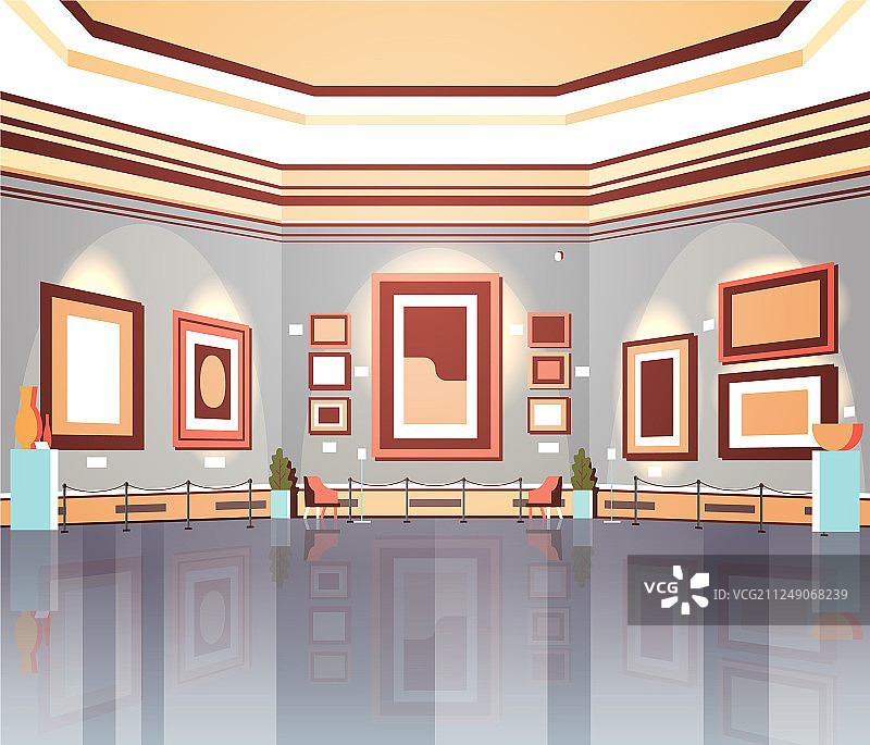 博物馆内部现代美术馆创意图片素材