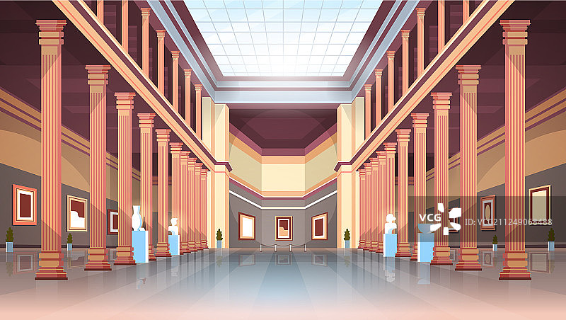 经典历史博物馆艺术画廊大厅图片素材