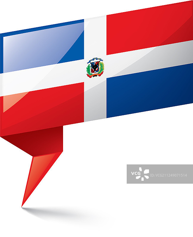 一面白色的多米尼加国旗图片素材
