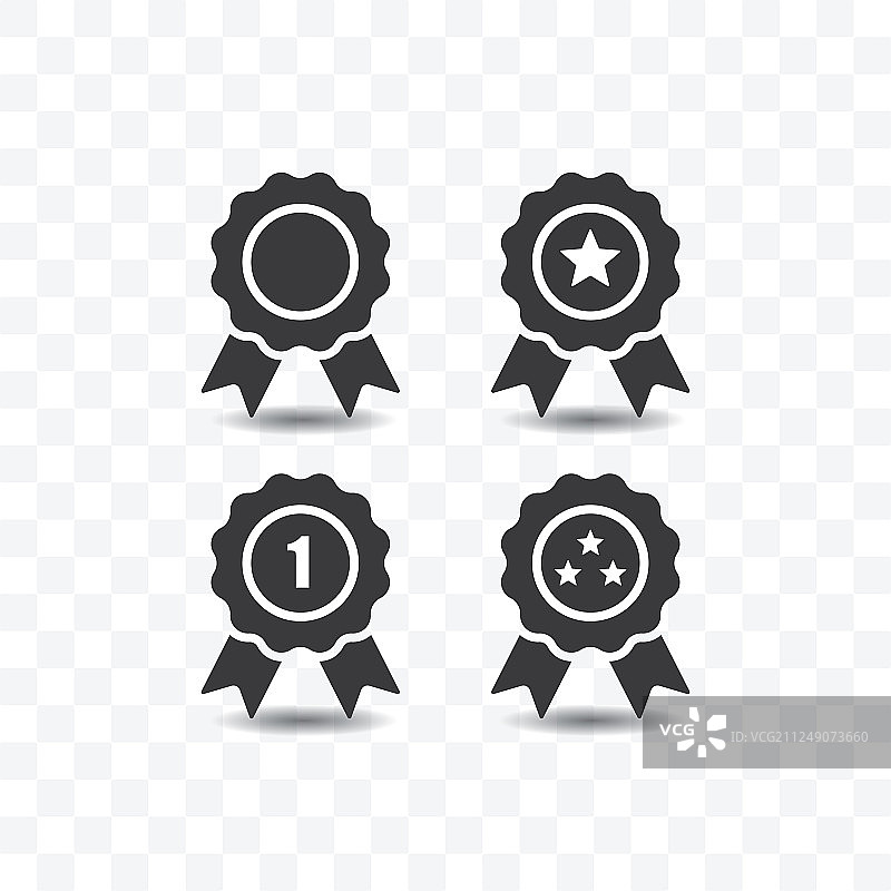 奖励图标简约扁平风格合集图片素材