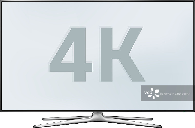 白色背景上的4K液晶智能电视图片素材