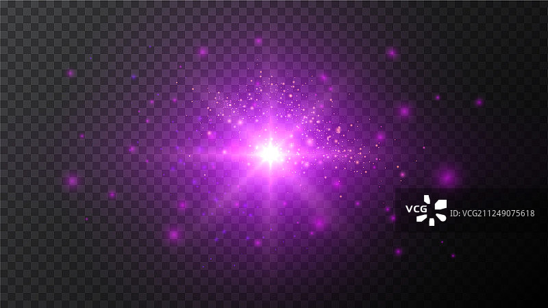 深色透明背景上的紫外线光效图片素材