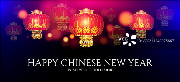 农历新年灯笼背景图片素材