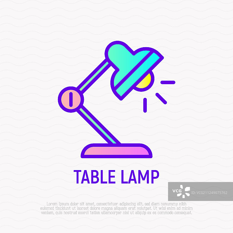 台灯细线图标图片素材