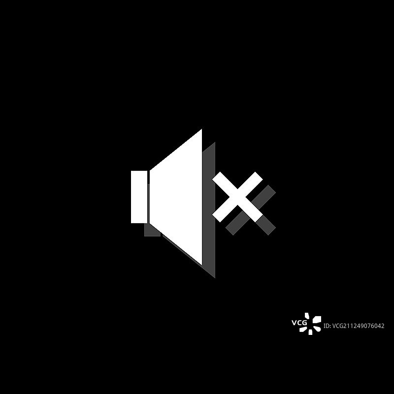 静音图标（扁平风格）图片素材