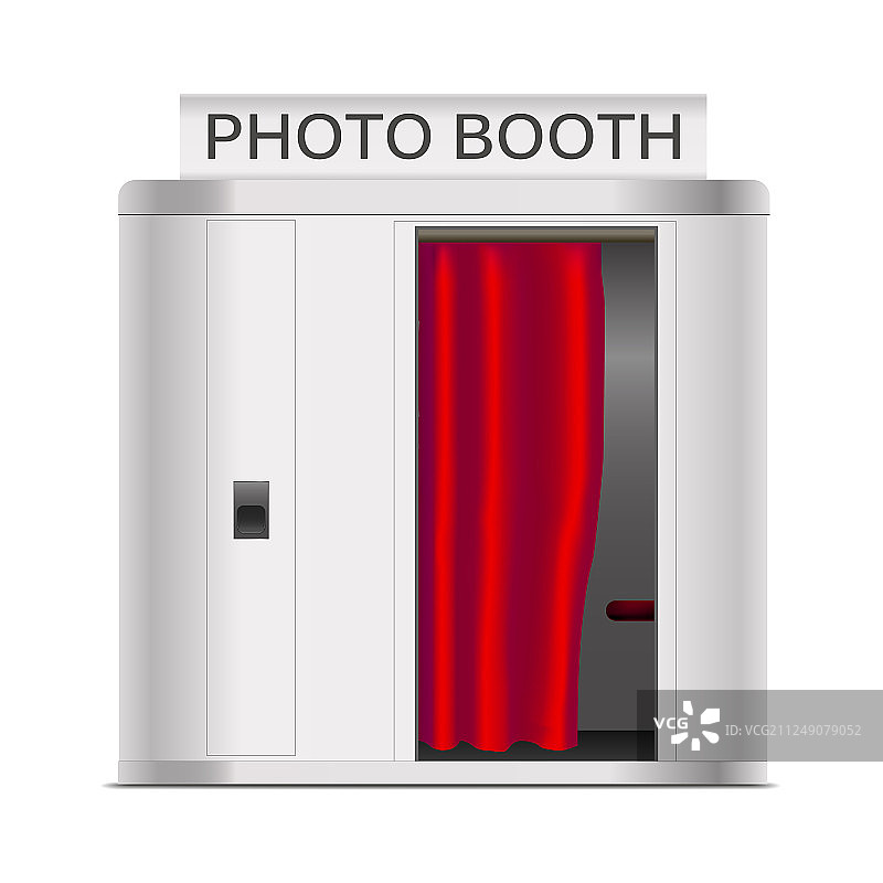 逼真的3D详细照相亭图片素材