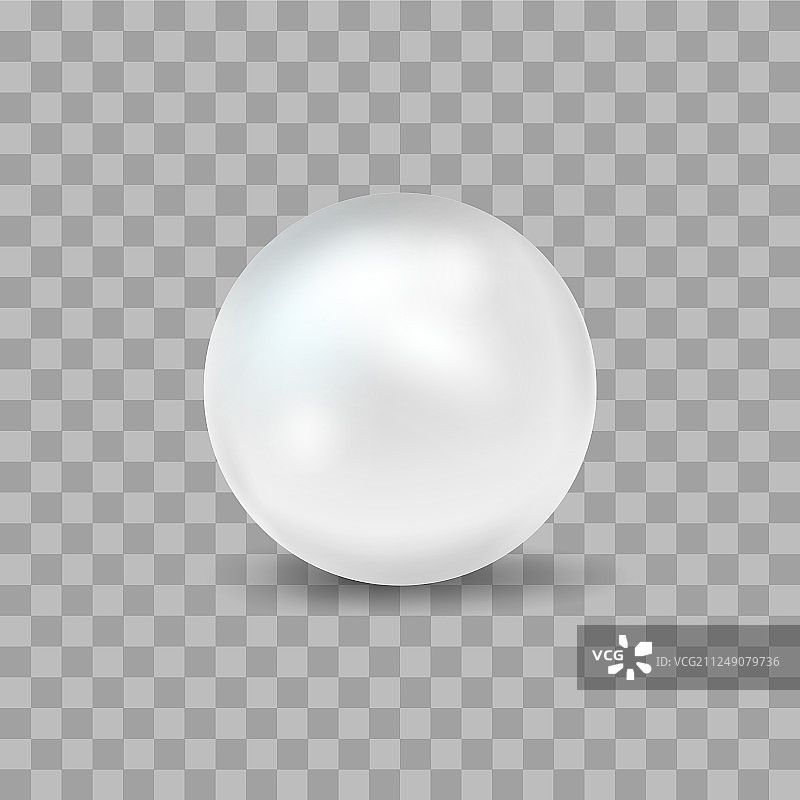 透明背景上的逼真3D珍珠图片素材