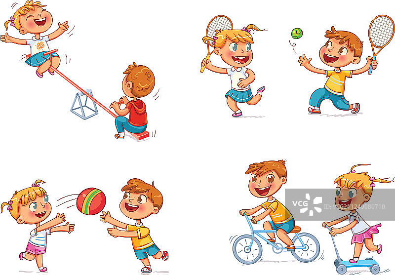 在操场玩耍的儿童图片素材