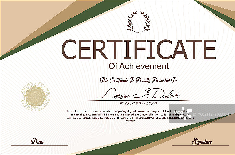 现代证书或文凭模板4图片素材