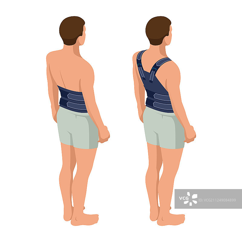 腰背痛或脊柱骨质疏松疼痛图片素材