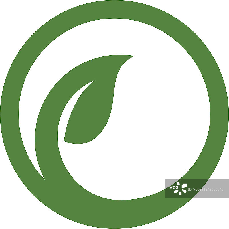 绿色树叶生态自然标志图片素材