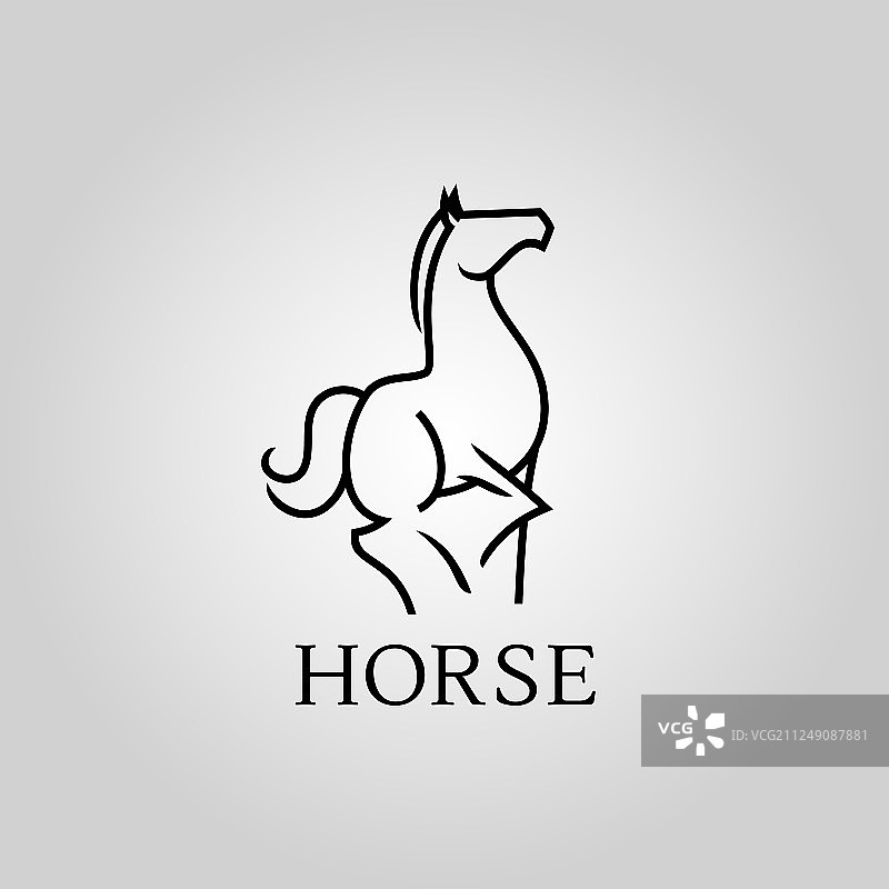 马匹轮廓剪影 - 剪切图标图片素材