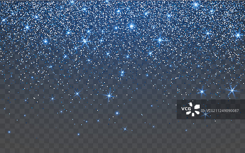 透明背景上的蓝色闪光图片素材