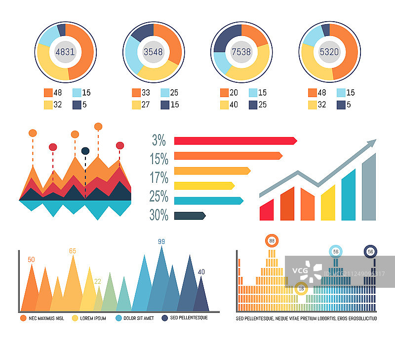 信息图和图表流程图信息图片素材