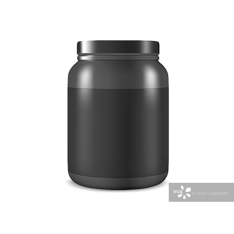逼真3D黑色塑料罐图片素材