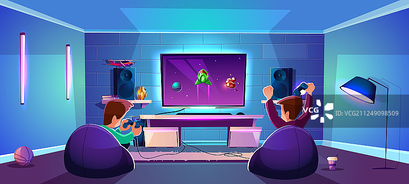 电竞概念游戏室场景图片素材