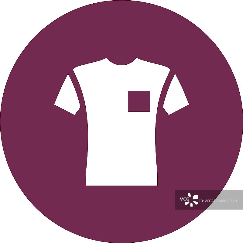 短袖口袋T恤图标图片素材