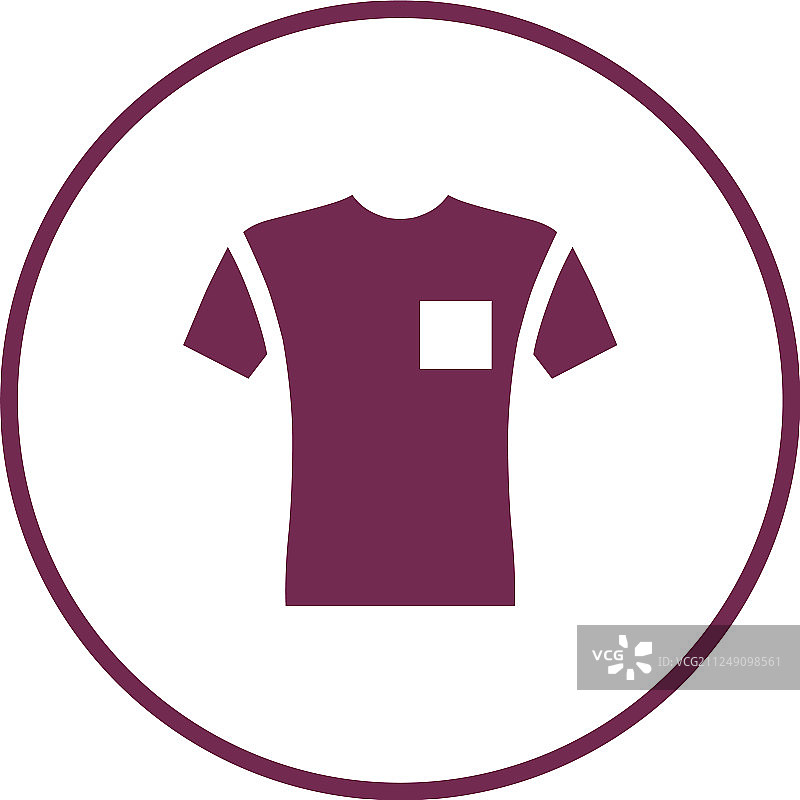 短袖口袋T恤图标图片素材