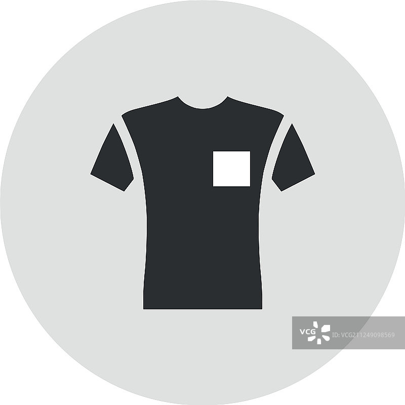 短袖口袋T恤图标图片素材