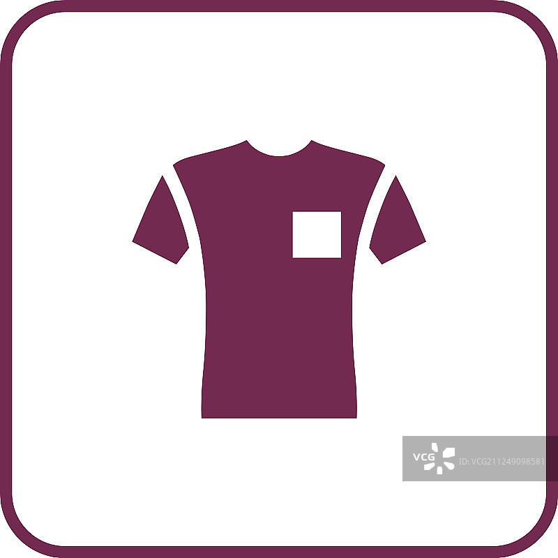 短袖口袋T恤图标图片素材