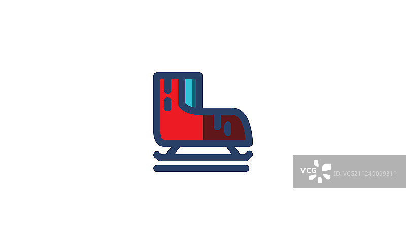 滑雪冰雪图标冬季模板图片素材