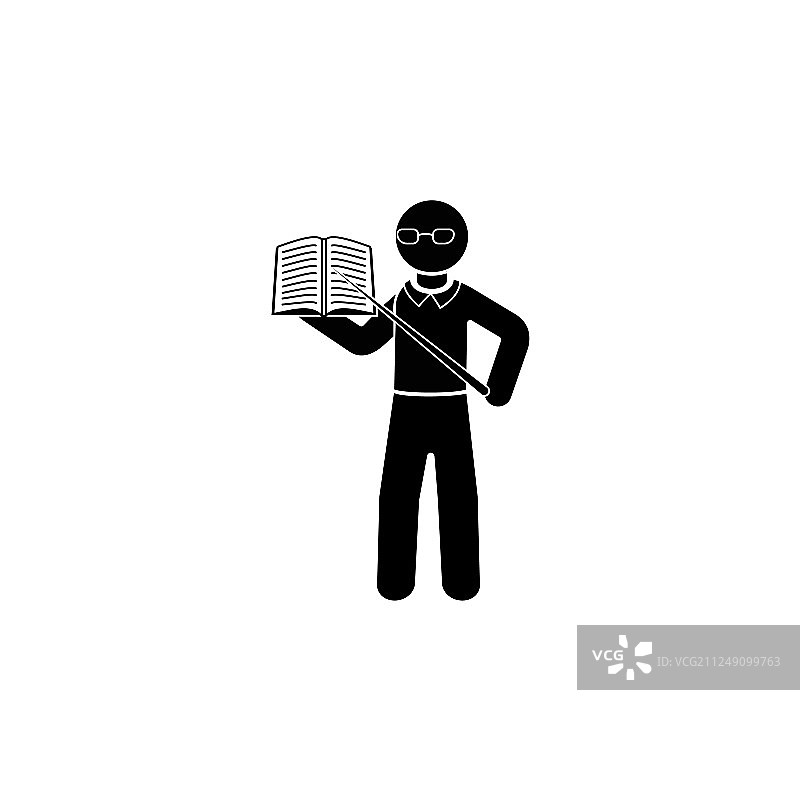 带有书籍的教师图标图片素材
