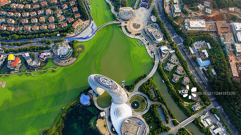 航拍湖州太湖度假区图片素材