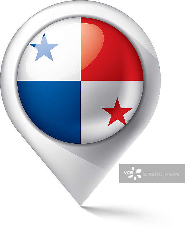 一面白色的巴拿马国旗图片素材