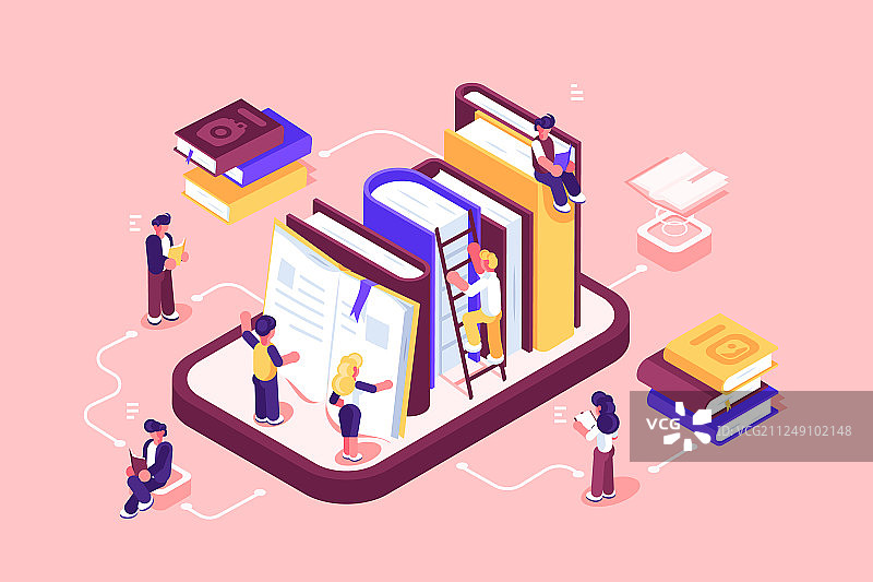 在线图书馆媒体书籍图片素材