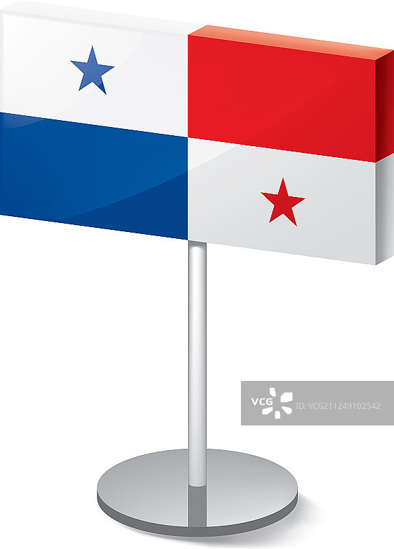 一面白色的巴拿马国旗图片素材