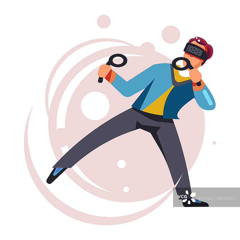 VR眼镜和游戏控制器图片素材