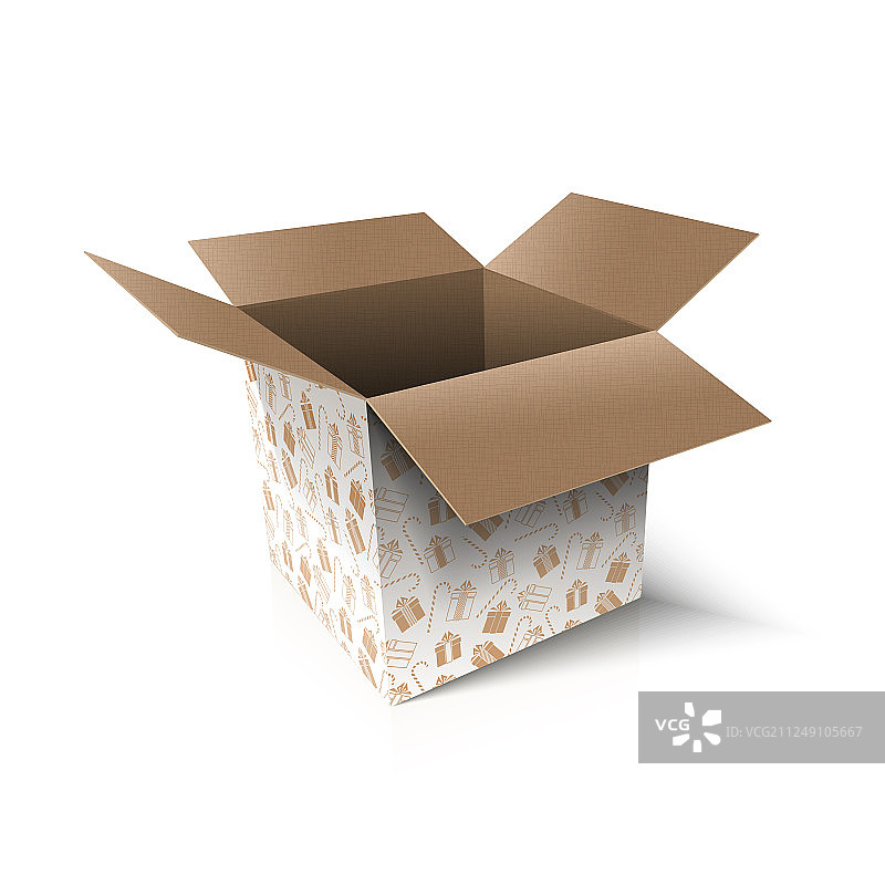 圣诞节开箱新年礼物概念图片素材