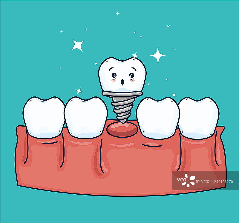 药物治疗牙齿修复体图片素材