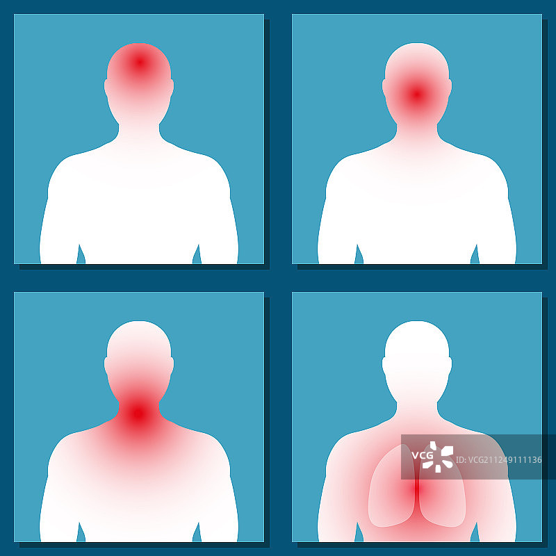 感冒流感阶段的不同症状图片素材