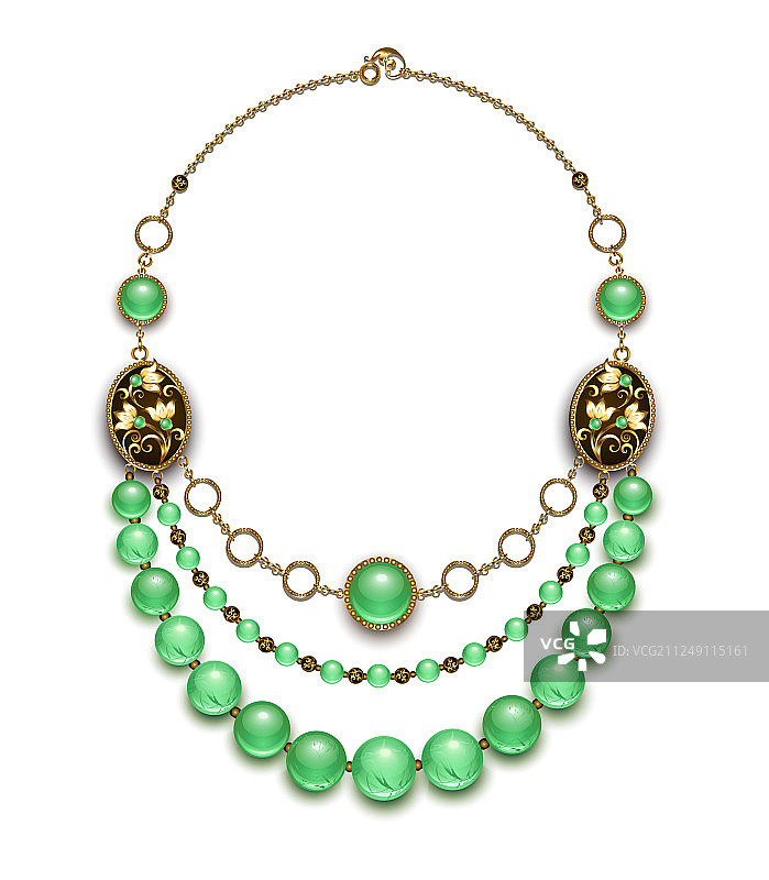 绿玉髓珠子图片素材