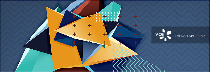 3d三角形形状几何背景折纸图片素材