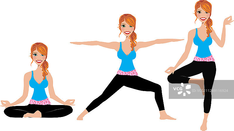 瑜伽姿势-瑜伽老师-工作室图片素材