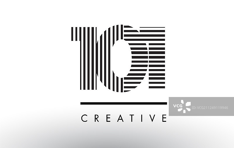 101黑白线条数字标志设计图片素材