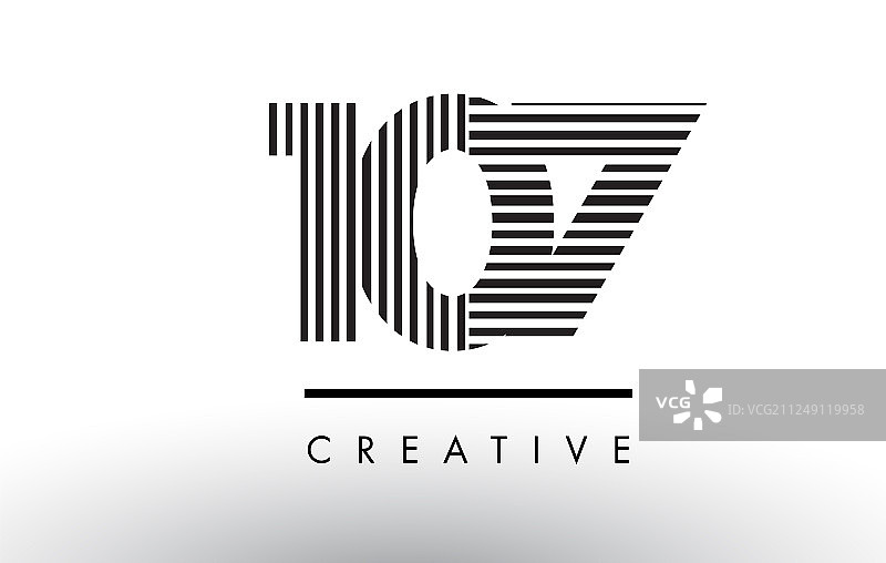 107黑白线条数字Logo设计图片素材