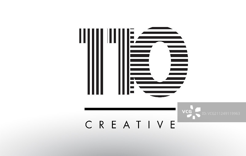 110黑白线条数字标志设计图片素材