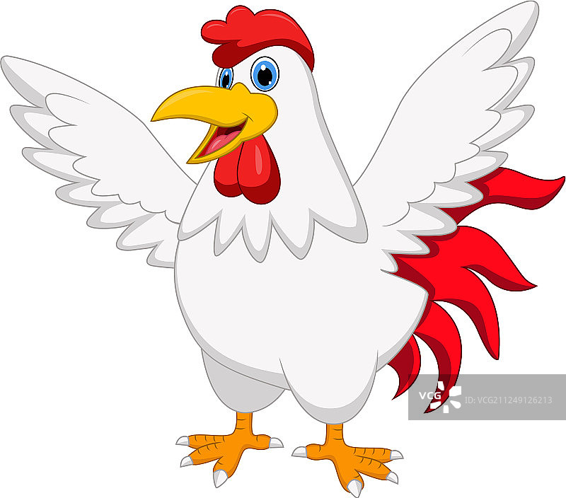 可爱的卡通公鸡图片素材