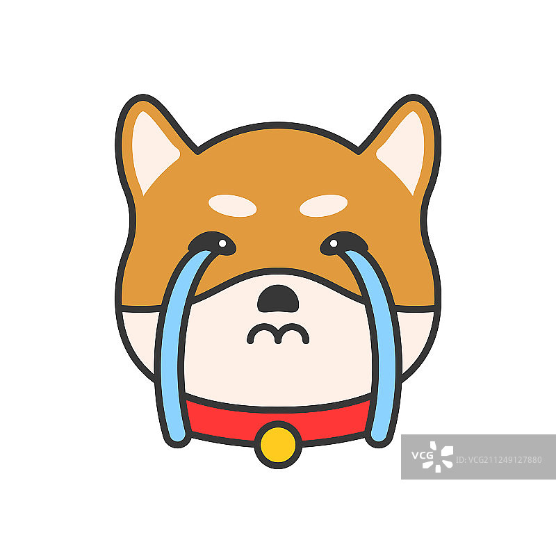 柴犬表情轮廓设计图片素材