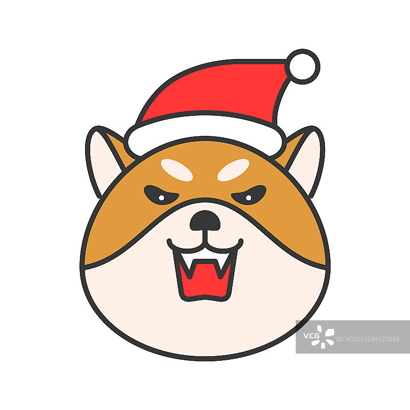 柴犬表情轮廓设计图片素材