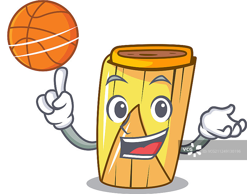 篮球和玉米粉蒸肉图片素材