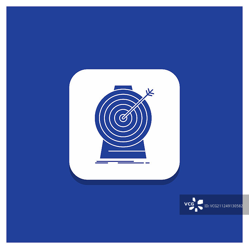 蓝色圆形按钮，用于瞄准焦点目标图片素材